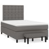 vidaXL Giroletto a Molle con Materasso Grigio 120x190 cm in Similpelle