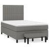 vidaXL Giroletto a Molle con Materasso Grigio Scuro 120x200 cm Tessuto