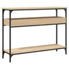 vidaXL Tavolo Consolle con Ripiano Rovere Sonoma 100x29x75cm Legno Aggregato