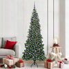vidaXL Albero di Natale Artificiale Angolare con 300 LED Verde 210 cm