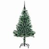 vidaXL Albero di Natale Artificiale Imbiancato con Luci LED 120 cm