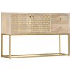 vidaXL Credenza Oro 120x30x75 cm Legno Massello di Mango