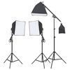 vidaXL Kit per Studio Fotografico con Set di Luci e Fondale