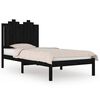 vidaXL Giroletto Nero in Legno Massello di Pino 100x200 cm