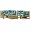 vidaXL Set Divani da Giardino 5pz con Cuscini Legno Impregnato di Pino