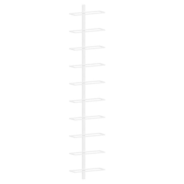 vidaXL Portavini da Parete per 10 Bottiglie Bianco in Metallo