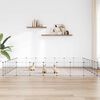 vidaXL Gabbia per Animali 28 Pannelli con Porta Nero 35x35 cm Acciaio