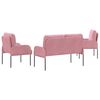 vidaXL Set divani 3 pcs Rosa 115 x 56 x 80 cm Legno compensato