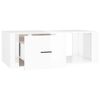 vidaXL Tavolino Salotto Bianco Lucido 100x50,5x35 cm Legno Multistrato