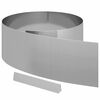 vidaXL Bordura per Prato 450 x 25 cm Acciaio zincato Argento