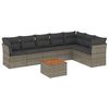 vidaXL Set Divano da Giardino 8 pz con Cuscini Grigio in Polyrattan
