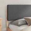 vidaXL Letto con Testiera Rivestita Grigio scuro 200 x 200 cm