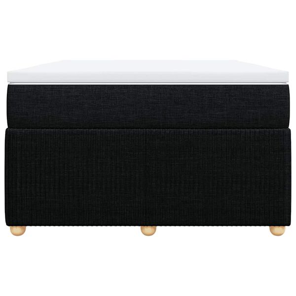 vidaXL Giroletto a Molle con Materasso Nero 120x200 cm in Tessuto