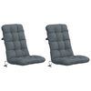 vidaXL Cuscini per Sedia Alta in 2 Pezzi VIANEN 100% Poliestere Blu