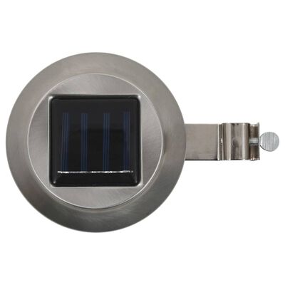 vidaXL Lampade Solari da Esterno 12 pz LED Rotonde 12 cm Bianche