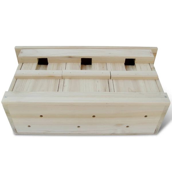 vidaXL Casette per gli Uccelli 2 pz in Legno 44x15,5x21,5 cm