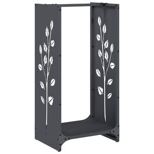 vidaXL Rastrelliera per Legna da Ardere Antracite 40x30x80 cm