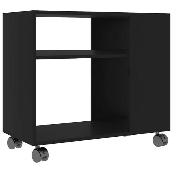 vidaXL Tavolino da Salotto Nero 70x35x55 cm in Legno Multistrato
