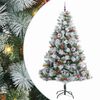 vidaXL Albero di Natale artificiale Verde e bianco 240 cm