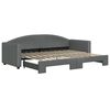 vidaXL Divano Letto con Letto Estraibile Grigio Scuro 80x200 Tessuto