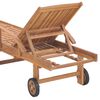 vidaXL Lettini Prendisole 2 pz con Tavolo e Cuscino Antracite in Teak
