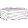 vidaXL Fioriera da Giardino 110x110x49,5 cm in Legno Massello di Pino