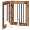 vidaXL Cancello per cani pieghevole con supporti 2 pcs Legno antico