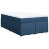 vidaXL Giroletto a Molle con Materasso Blu 120x200 cm in Tessuto