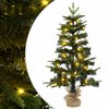 vidaXL Albero di Natale Mini 60 cm 25 LED Bianco caldo PVC e PE Verde