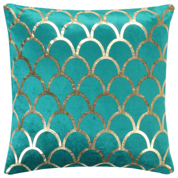 vidaXL Cuscini 2 pz Stampa con Lamina Verde e Oro 40x40 cm Velluto