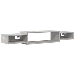 vidaXL Mobile TV da Parete A parete Grigio Cemento 140 x 28 x 21 cm