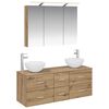 vidaXL Set di mobili per il bagno 4 pcs Rovere Artigianale