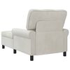 vidaXL Chaise Lounge con cuscino Crema 91 x 157 x 91 cm Velluto