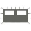 vidaXL Parete con Finestre per Gazebo 4x2 m Antracite