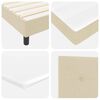 vidaXL Letto box spring con materasso Crema 160 x 200 cm Tessuto
