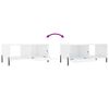 vidaXL Tavolino da Salotto Bianco Lucido 90x50x40 cm Legno Multistrato