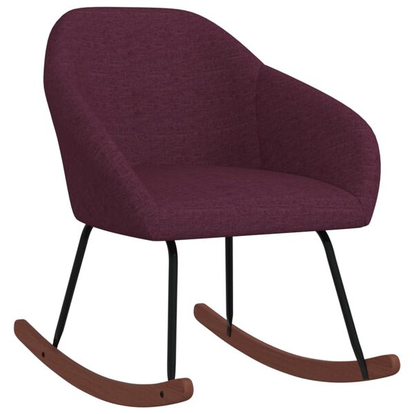 vidaXL Poltrona a Dondolo Viola in Tessuto