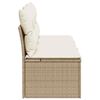vidaXL Divano da Giardino con Cuscini a 3 Posti Beige in Polyrattan