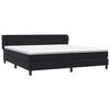 vidaXL Giroletto a Molle con Materassi Nero 180x210 cm in Velluto