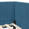 vidaXL Struttura Letto Angolare con Materasso 2 pcs Blu Velluto
