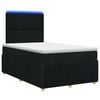 vidaXL Letto Box Spring LED con Materasso Nero 120 x 200 cm Tessuto