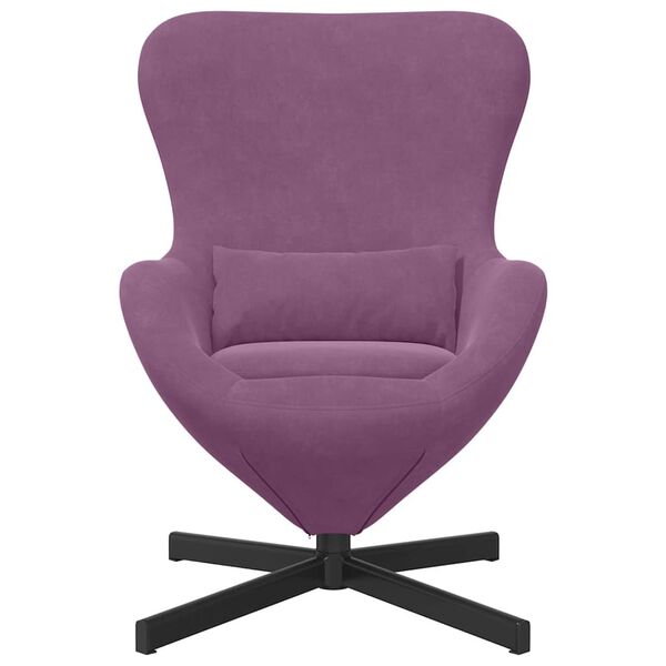 vidaXL Poltrona uovo Viola 63 x 73 x 90 cm Velluto