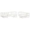 vidaXL Set Salotto da Giardino 10 pz Bianco in Legno Massello di Pino