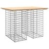 vidaXL Tavolo da giardino in gabbione design 100x70x72 cm in legno massello di pino