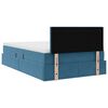 vidaXL Letto con contenitore e LED Blu Scuro 120 x 200 cm Velluto