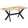 vidaXL Tavolo da Pranzo 160x80x75 cm in Legno Massello di Mango Grezzo