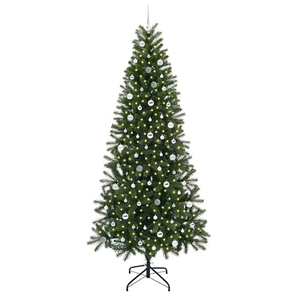 vidaXL Albero di Natale artificiale con 300 LED Verde 240 cm PE e PVC