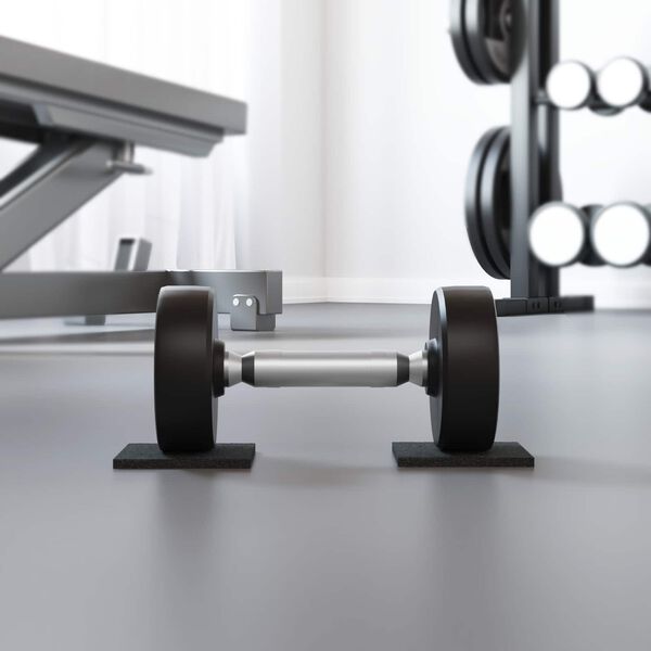 vidaXL Pad per patio in granuli di gomma Nero 9 x 9 x 0,6 cm Gomma