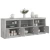 vidaXL Credenza con Luci LED Grigio Cemento 181,5x37x67 cm