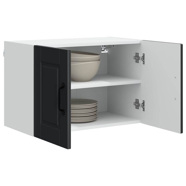 vidaXL Mobile da cucina 2 pcs Nero 60 x 31 x 40 cm Legno multistrato